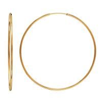 Серьги конго из серебра с позолотой без вставок