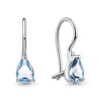 Серьги из серебра с фианитами