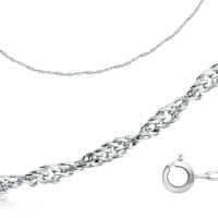 Цепь Сингапур из серебра