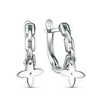 Серьги из серебра без вставок