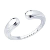 Незамкнутое кольцо из серебра