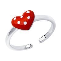 Детское кольцо из серебра с эмалью