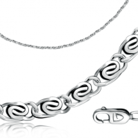 Цепь Улитка из серебра