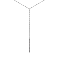 Колье из серебра с натуральной шпинелью и фианитами