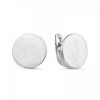 Матовые серьги из серебра