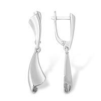 Серьги из серебра без вставок