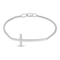 Браслет из серебра с фианитами