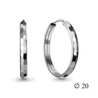 Серьги конго из серебра без вставок