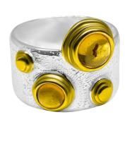 Кольцо из серебра с натуральным янтарем