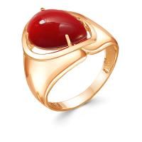 Кольцо из золоченого серебра с кораллом