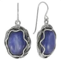 Серьги из серебра с кианитом DENO (Израиль)