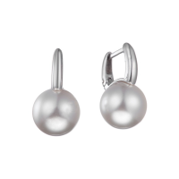Серьги из серебра с искусственным жемчугом