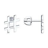 Серьги-пусеты из серебра (SOKOLOV)