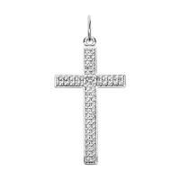 Крест из серебра с фианитами Sokolov