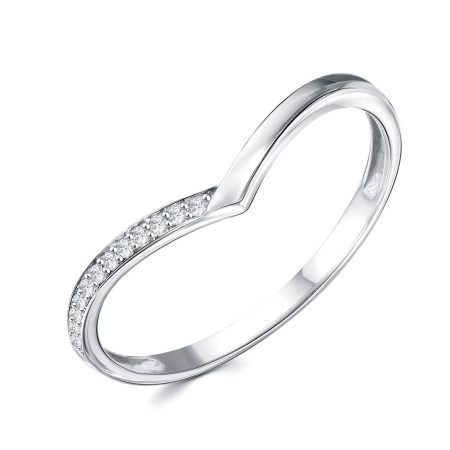 Кольцо из серебра с фианитами