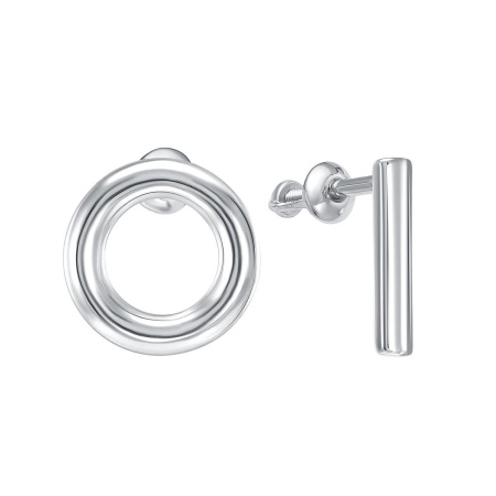 Серьги-пусеты из серебра без вставок