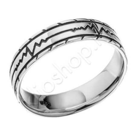 Кольцо из серебра с эмалью без вставок