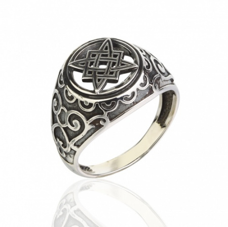 Кольцо мужское (печатка) из серебра