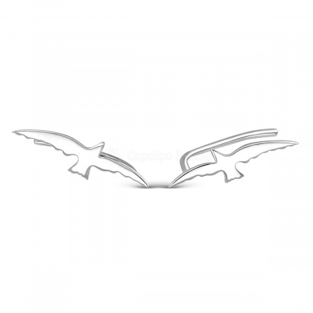 Серебряные серьги-каффы Птицы