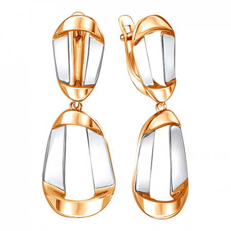 Серьги из серебра с частичным золочением