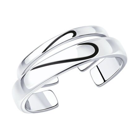 Кольцо (парные кольца) из серебра с эмалью