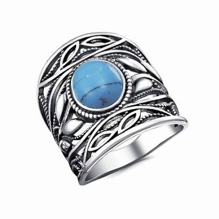Кольцо из серебра с бирюзой