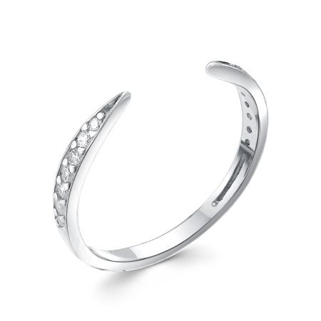 Кольцо из серебра с фианитами