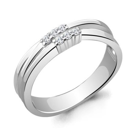 Кольцо из серебра с фианитами