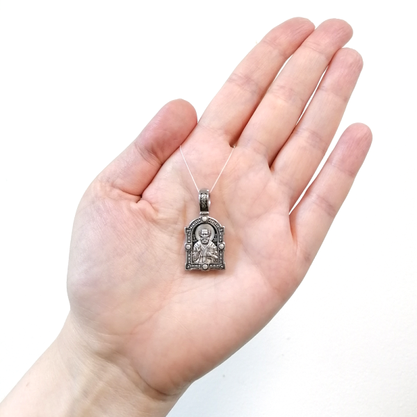 Образок из серебра Святитель Николай.