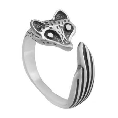 Серебряное кольцо Лисица