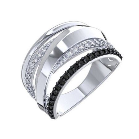 Кольцо из серебра с фианитами