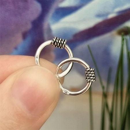 Серьги Конго из серебра