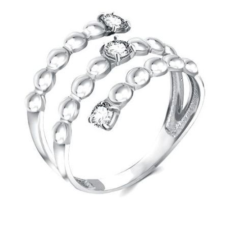 Кольцо из серебра с фианитами