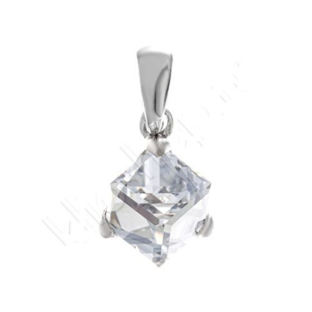 Подвеска из серебра с ювелирным кристаллом премиум