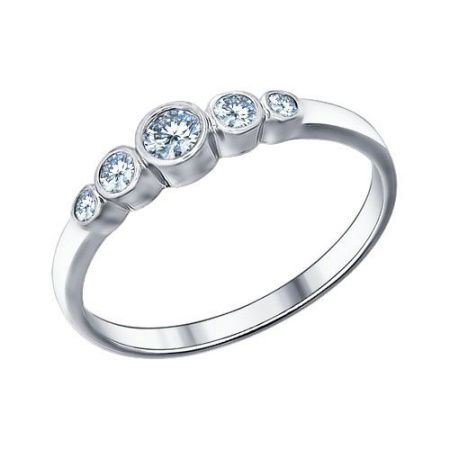 Кольцо «Зимние ягоды» из серебра с фианитами (SOKOLOV)