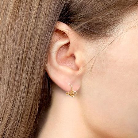 Серьги из позолоченного серебра без вставок