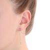 Серьга кафф одинарная из серебра без вставок