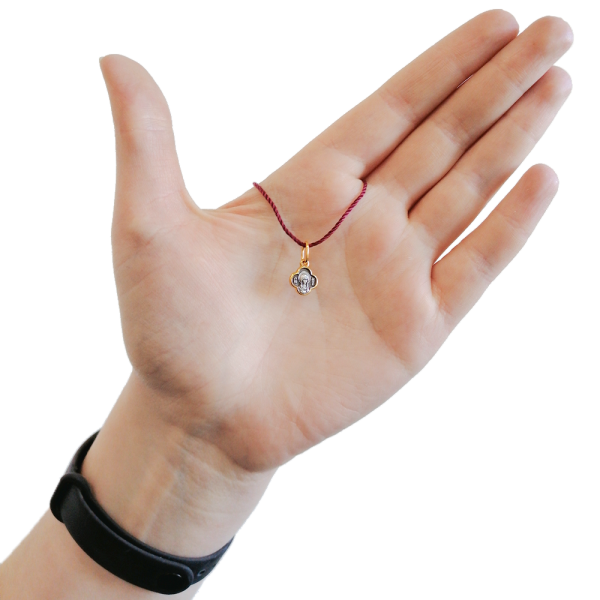 Образок именной КСЕНИЯ из серебра с позолотой