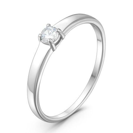 Кольцо из серебра с фианитом