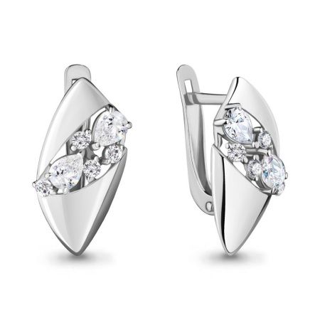 Кольцо из серебра с фианитами