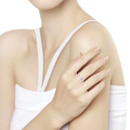 Серебряное обручальное кольцо