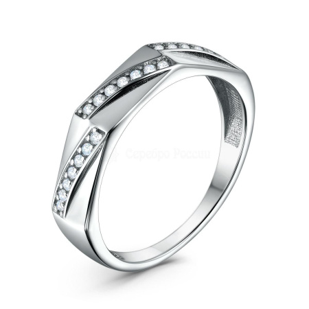 Кольцо из серебра с фианитами