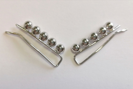 Серьги-каффы из серебра