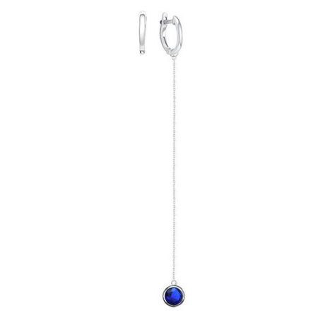 Серьги из серебра с фианитом