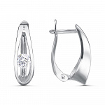 Серьги из серебра с фианитом Серьги из серебра с фианитом