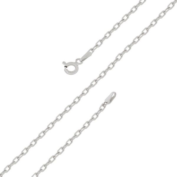 Цепь серебряная с алмазной огранкой