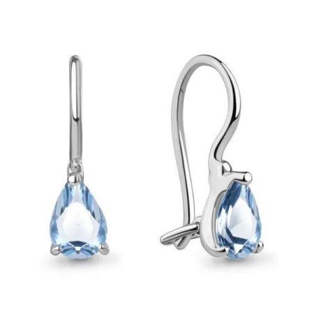 Серьги из серебра с фианитами