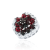 Кольцо из серебра с натуральным гранатом