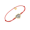 Браслет ЗАПОВЕДЬ НОВУЮ ДАЮ из золоченого серебра на красной нити