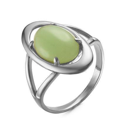 Кольцо из серебра с нефритом